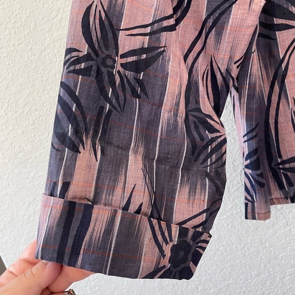 Vintage 90’s Doncaster Mandarin-Style Ikat Toggle Blazer Size 6 - Picture 9 of 9